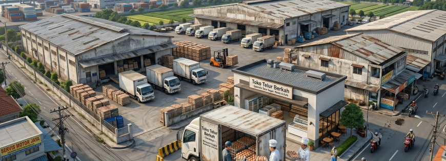 Ilustrasi supplier telur