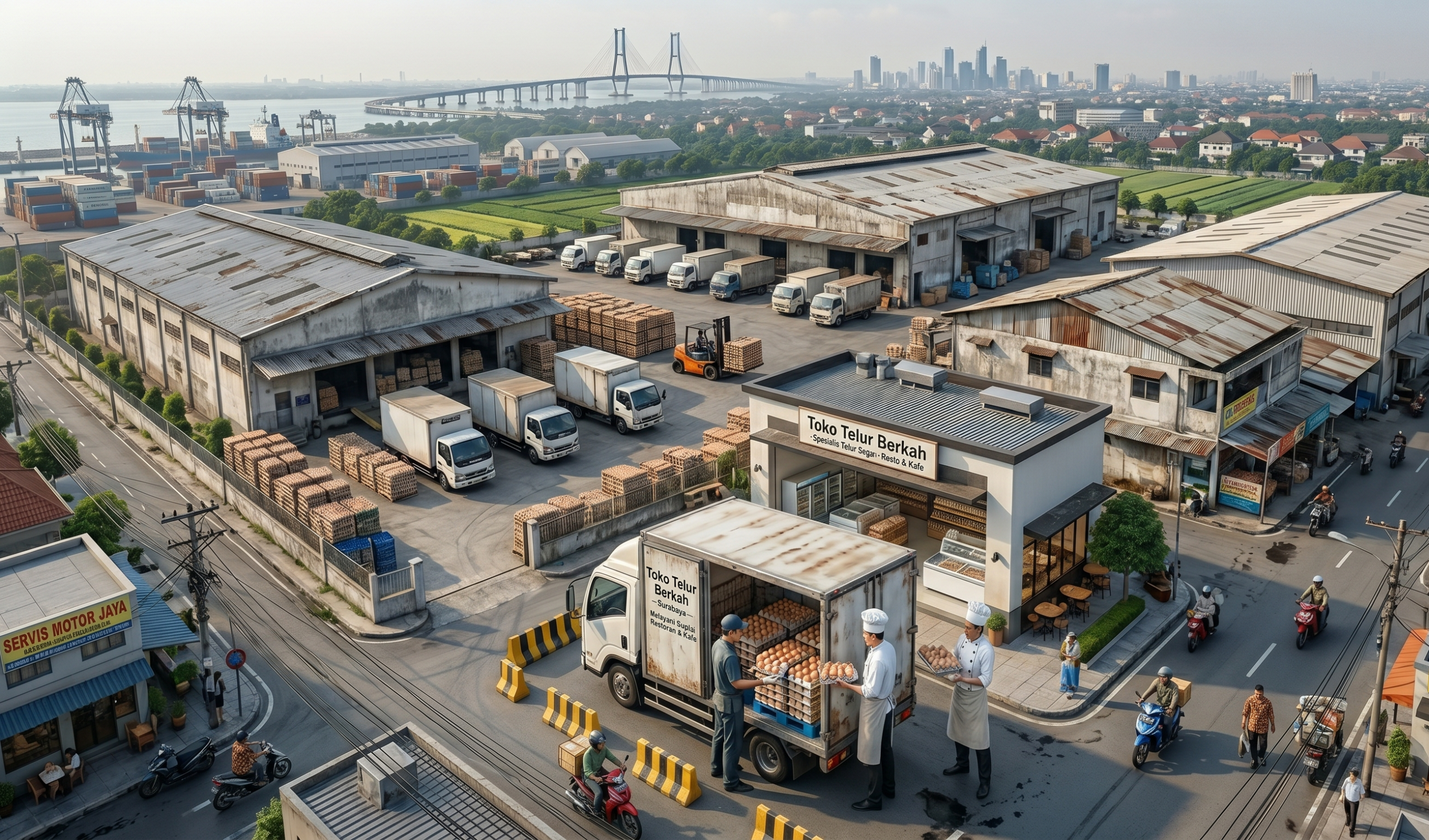 Ilustrasi supplier telur