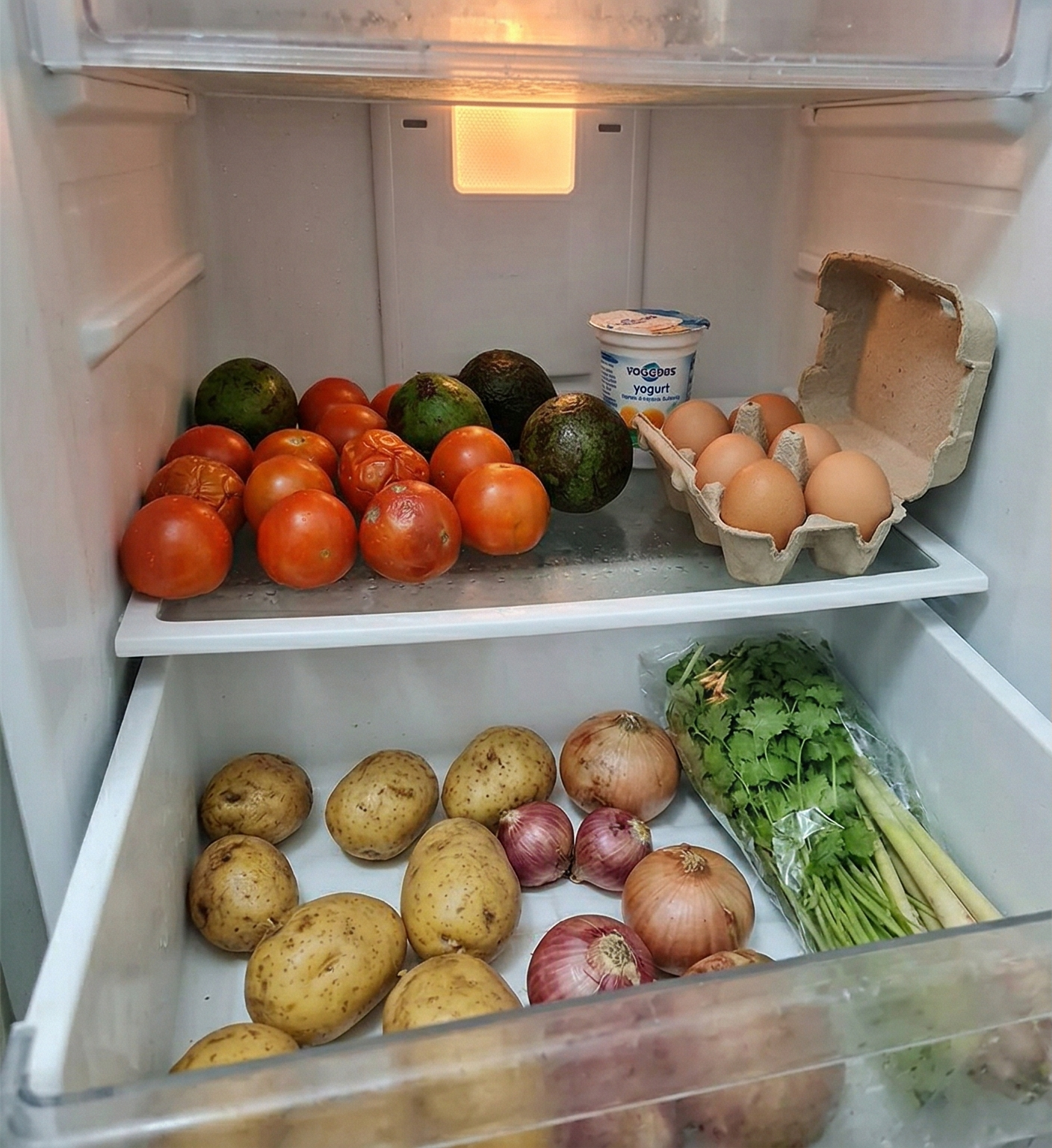 Simpan sayur di kulkas