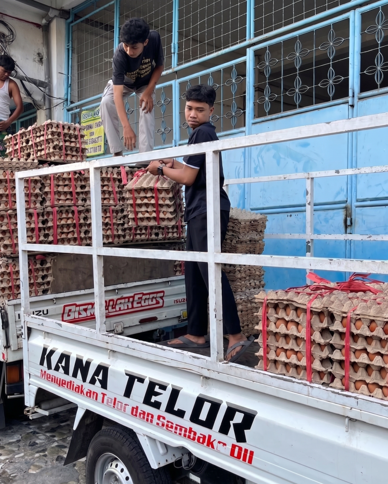 Persiapan Pengantaran Telur ke Papua
