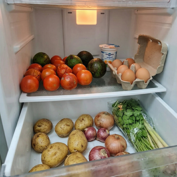 Simpan sayur di kulkas